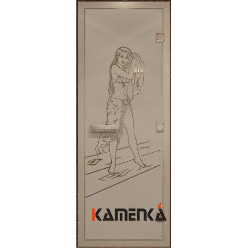 Дверь Doorwood Дженефер бронза матовая, коробка-алюминий 80х200см