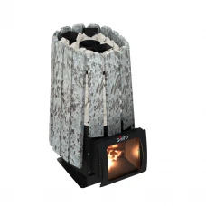 Дровяная банная печь Grill'D Cometa Vega 350 Short Window Max Stone Pro (Серпентинит)
