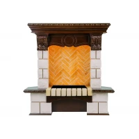 Портал Dimplex Pierre Luxe угловой - Темный дуб / Шампань (Высота 975мм)