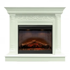 Каминокомплект Sicilia - Белый дуб с очагом Symphony 26'' DF2608-INT
