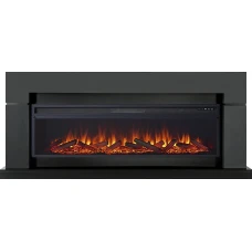 Каминокомплект Lindos Graphite Grey (линейный) с очагом Vision 60 LED