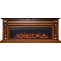 Каминокомплект Edinburg 60 - Орех с очагом Vision 60 LED