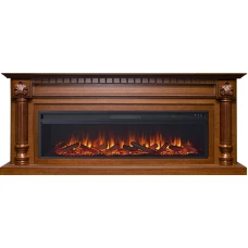 Каминокомплект Edinburg 60 - Орех с очагом Vision 60 LED