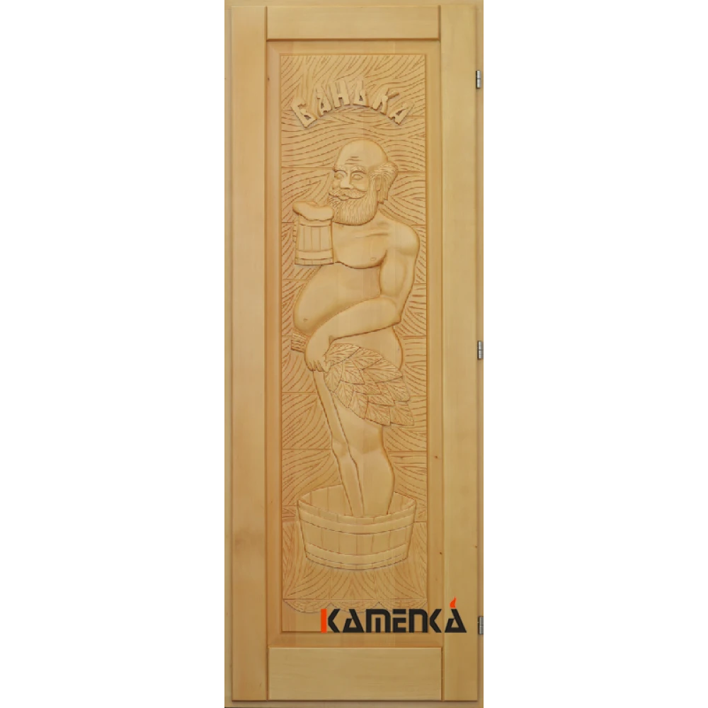 Дверь кавказская липа с петлями Дед