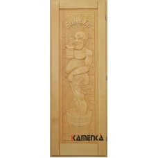 Дверь кавказская липа с петлями Дед